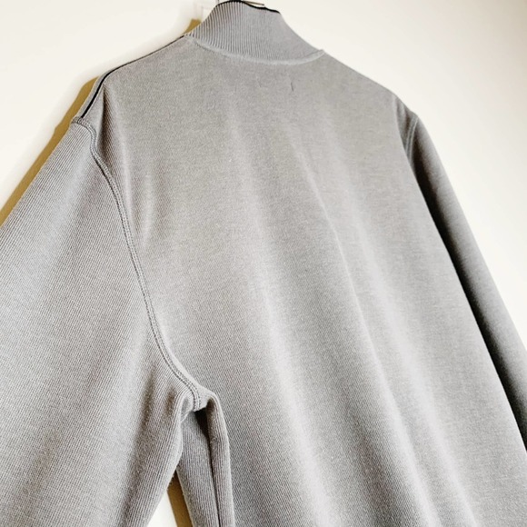 VERTICAL ROBERT COMSTOCK  Mens Gray Collared 1/4 Zip Pullover Sweater Large L - Picture 4 of 8